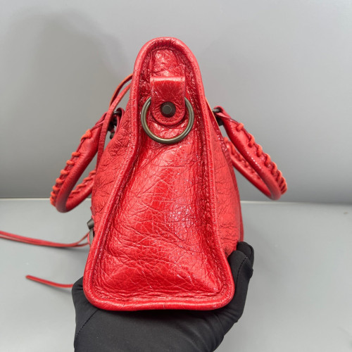 Balenciaga Small City Arena Lambskin Red