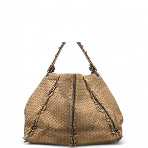 Bottega Veneta Tote Bag Lambskin Intrecciato Nappa Brown