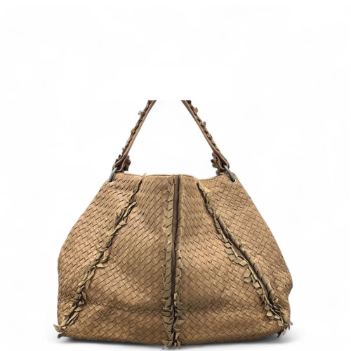 Bottega Veneta Tote Bag Lambskin Intrecciato Nappa Brown