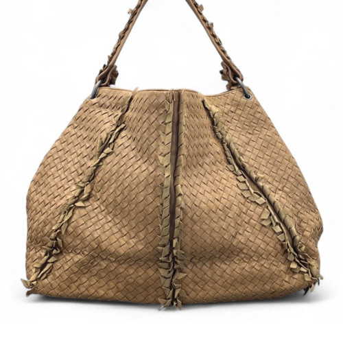 Bottega Veneta Tote Bag Lambskin Intrecciato Nappa Brown