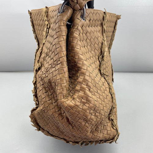 Bottega Veneta Tote Bag Lambskin Intrecciato Nappa Brown
