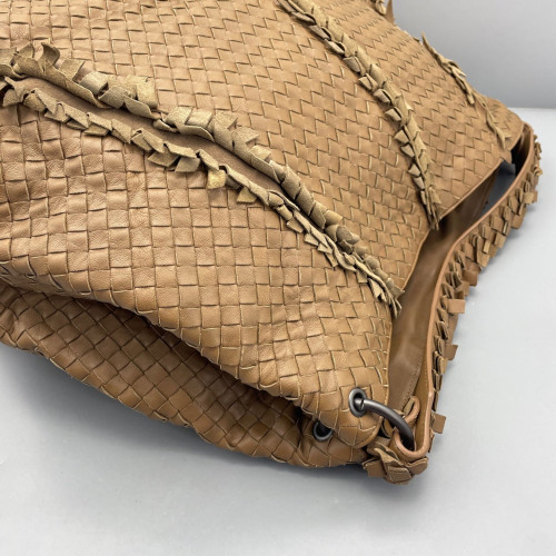 Bottega Veneta Tote Bag Lambskin Intrecciato Nappa Brown