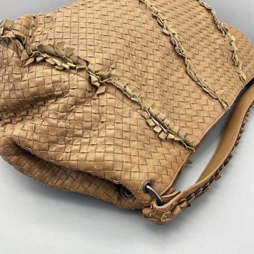 Bottega Veneta Tote Bag Lambskin Intrecciato Nappa Brown