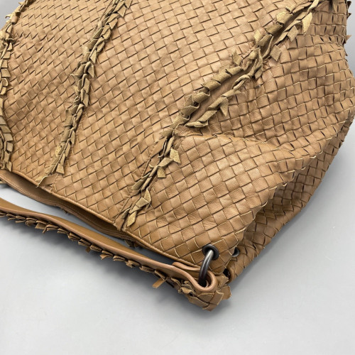 Bottega Veneta Tote Bag Lambskin Intrecciato Nappa Brown