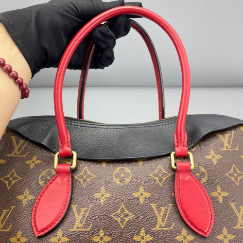 Louis Vuitton Tuileries Monogram Brown Black Red