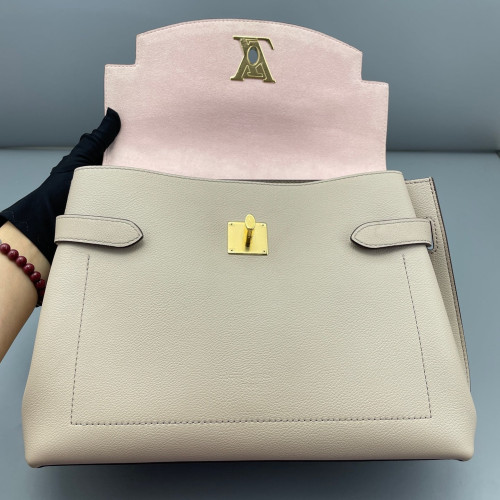 Louis Vuitton Lockme Ever MM Calfskin Natural Tan