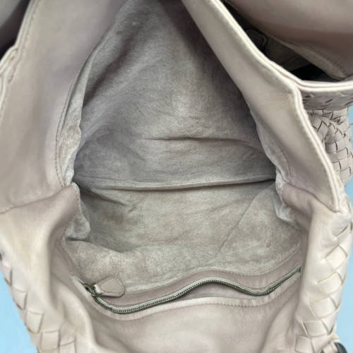Bottega Veneta Large Roma Tote Bag Lambskin Intrecciato Nappa Nude Pink