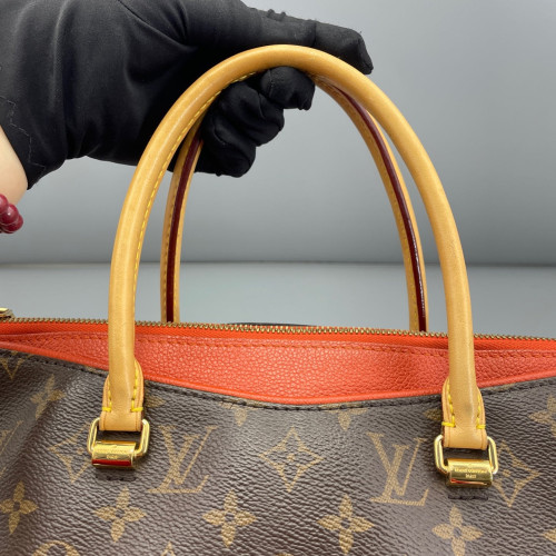 Louis Vuitton Pallas Monogram Brown Red Orange