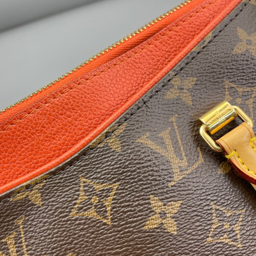 Louis Vuitton Pallas Monogram Brown Red Orange
