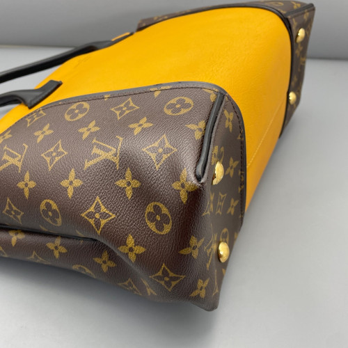 Louis Vuitton Tote Bag Monogram Brown Yellow Black