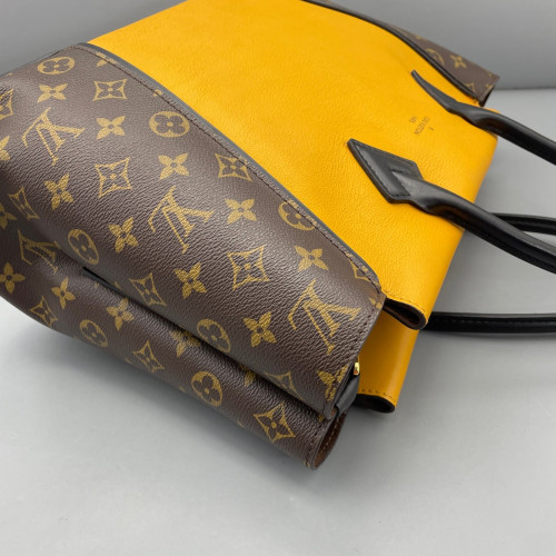 Louis Vuitton Tote Bag Monogram Brown Yellow Black