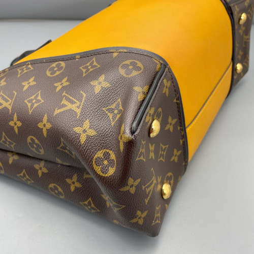 Louis Vuitton Tote Bag Monogram Brown Yellow Black