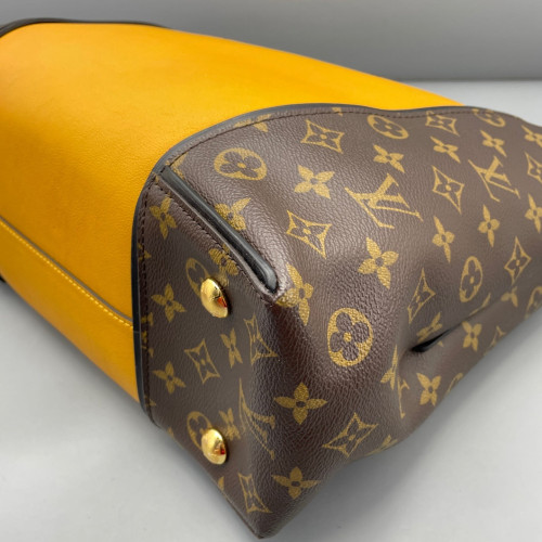 Louis Vuitton Tote Bag Monogram Brown Yellow Black