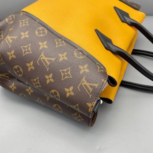 Louis Vuitton Tote Bag Monogram Brown Yellow Black