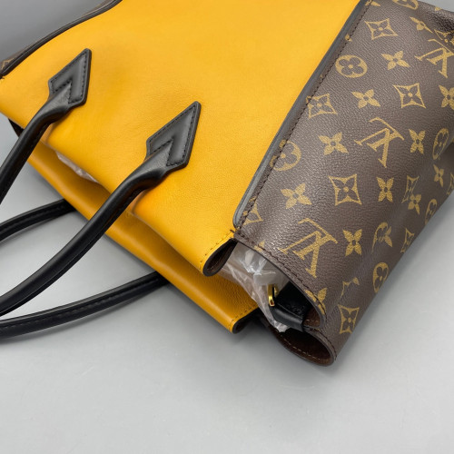 Louis Vuitton Tote Bag Monogram Brown Yellow Black