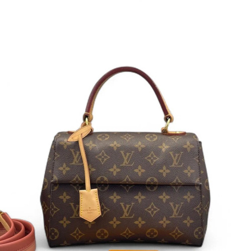 Louis Vuitton Cluny Bb Monogram Brown Pink