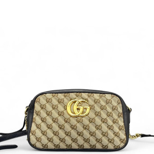 Gucci Camera Case GG Supreme Monogram Brown Black