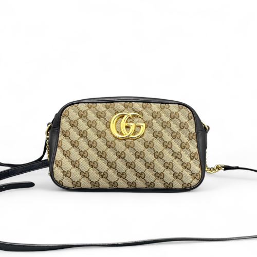 Gucci Camera Case GG Supreme Monogram Brown Black