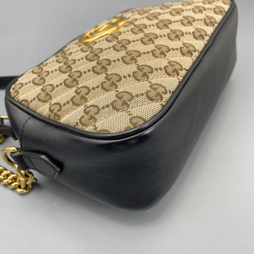 Gucci Camera Case GG Supreme Monogram Brown Black