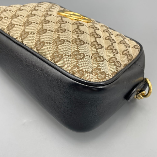 Gucci Camera Case GG Supreme Monogram Brown Black