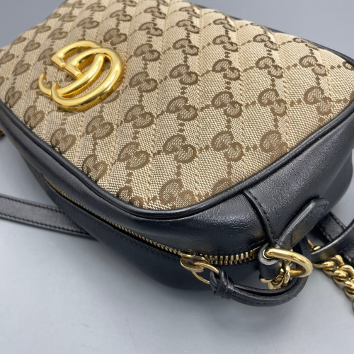 Gucci Camera Case GG Supreme Monogram Brown Black