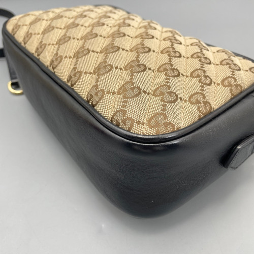 Gucci Camera Case GG Supreme Monogram Brown Black