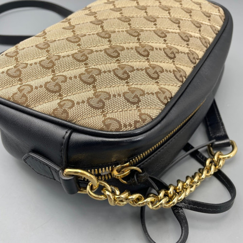 Gucci Camera Case GG Supreme Monogram Brown Black