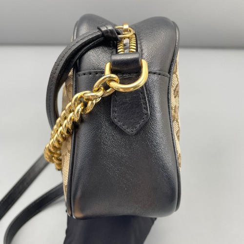 Gucci Camera Case GG Supreme Monogram Brown Black