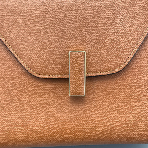 Valextra Two-Way Bag Grained Calfskin Tan