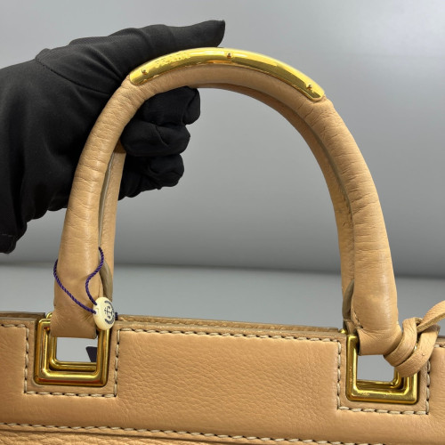 Prada Tote Bag Grained Calfskin Natural Tan