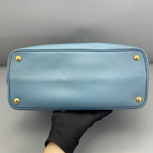 Prada Medium Double Bag Saffiano Calfskin Light Blue