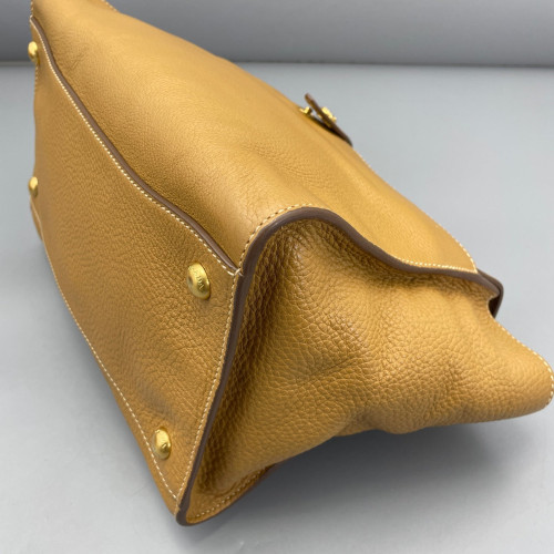 Prada Tote Bag Grained Calfskin Tan