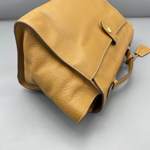 Prada Tote Bag Grained Calfskin Tan