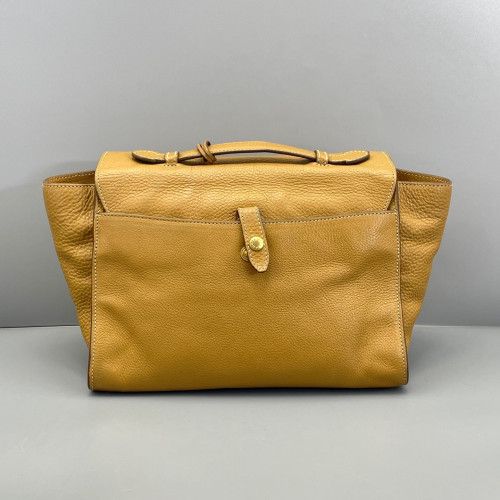 Prada Tote Bag Grained Calfskin Tan