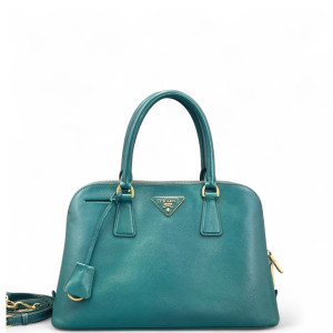 Prada Medium Lux Open Promenade Saffiano Calfskin Green