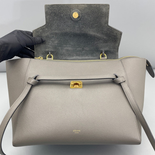 Celine Mini Belt Bag Grained Calfskin Grey