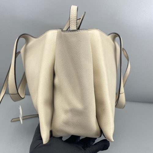 Celine Handbag Grained Calfskin White