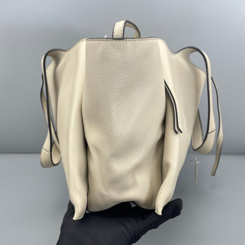 Celine Handbag Grained Calfskin White
