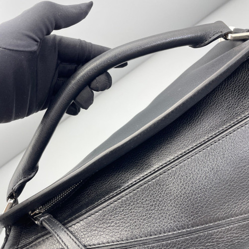Loewe Medium Puzzle Anagram Debossed Calfskin Black