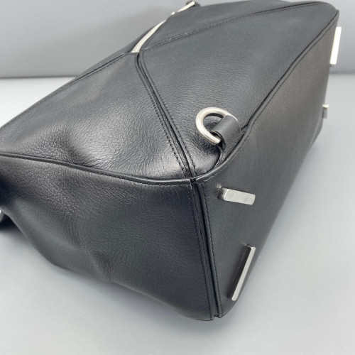 Loewe Medium Puzzle Anagram Debossed Calfskin Black