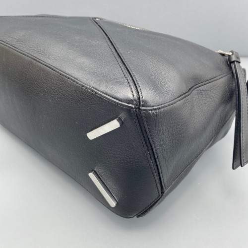 Loewe Medium Puzzle Anagram Debossed Calfskin Black