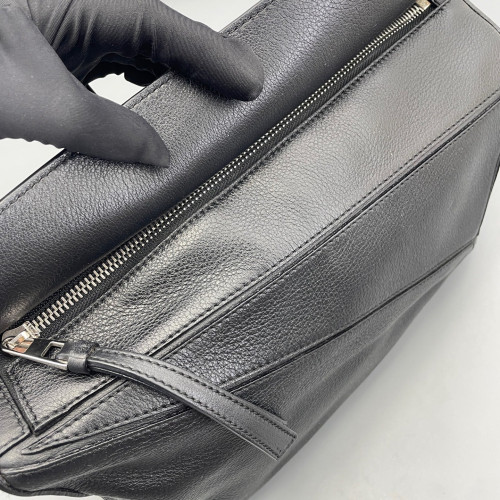 Loewe Medium Puzzle Anagram Debossed Calfskin Black
