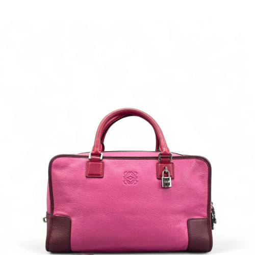 Loewe Amazona 36 Grained Calfskin Rose Burgundy Red Loewe Amazona 36 Grained Calfskin Rose Burgundy Red