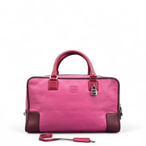 Loewe Amazona 36 Grained Calfskin Rose Burgundy Red Loewe Amazona 36 Grained Calfskin Rose Burgundy Red