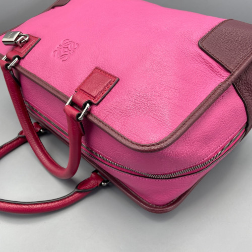 Loewe Amazona 36 Grained Calfskin Rose Burgundy Red Loewe Amazona 36 Grained Calfskin Rose Burgundy Red