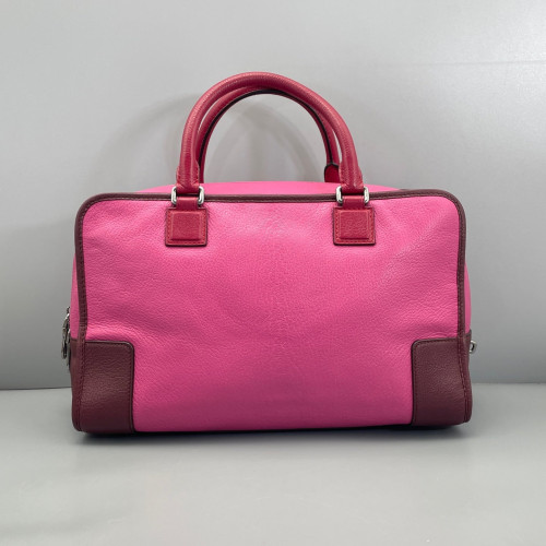 Loewe Amazona 36 Grained Calfskin Rose Burgundy Red Loewe Amazona 36 Grained Calfskin Rose Burgundy Red