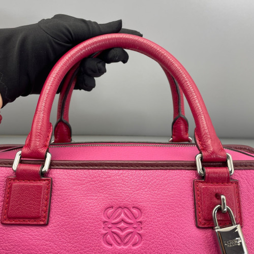 Loewe Amazona 36 Grained Calfskin Rose Burgundy Red Loewe Amazona 36 Grained Calfskin Rose Burgundy Red