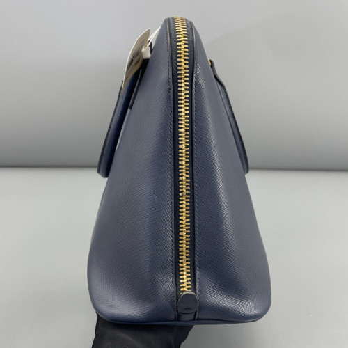 Prada Large Lux Promenade Tote Saffiano Calfskin Blue Dark Blue