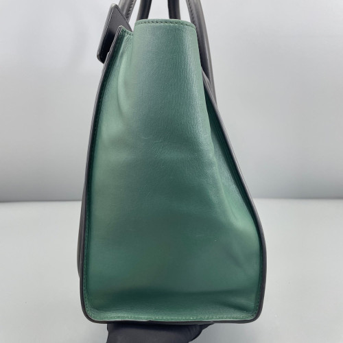 Celine Medium Luggage Phantom Calfskin Dark Green Black