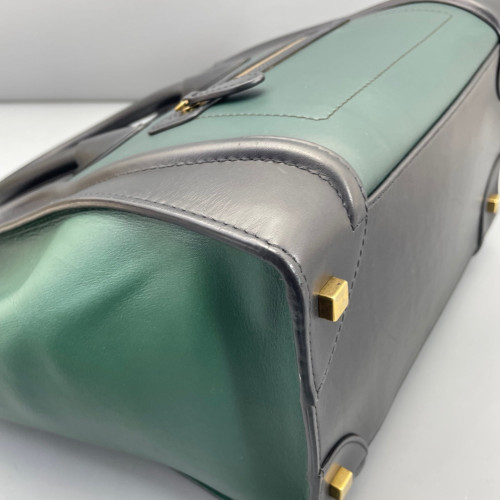 Celine Medium Luggage Phantom Calfskin Dark Green Black